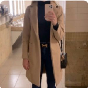 Tan Midlength Camel Coat